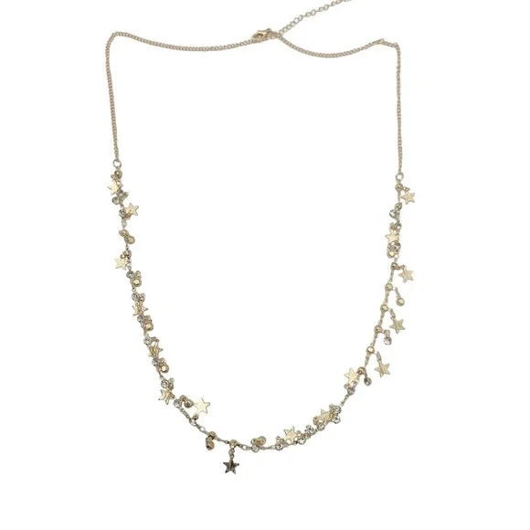 Belly Chain Waist Chain Gold Tone NEW Stars Rhinestones - Picture 4 of 5